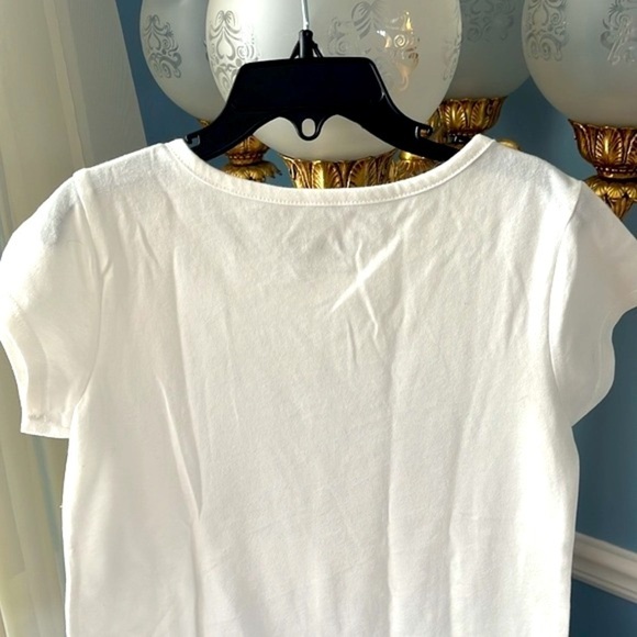 Brand New The Children’s Place White Short Sleeve Top Flip Sequins Floral Tiger - Picture 6 of 13